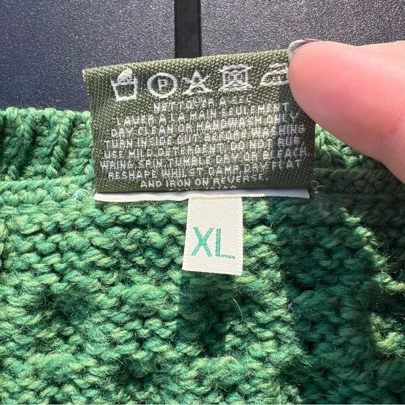 Carraig Donn Irish Merino Wool Green Knit cardigan shirt size XL Extra Large - Picture 4 of 7